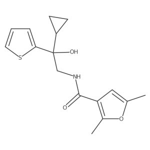N-[2-cyclopropyl-2-hydroxy-2-(thiophen-2-yl)ethyl]-2,5-dimethylfuran-3-carboxamide结构式