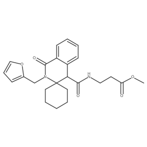 methyl N-{[2'-(furan-2-ylmethyl)-1'-oxo-1',4'-dihydro-2'H-spiro[cyclohexane-1,3'-isoquinolin]-4'-yl]carbonyl}-beta-alaninate Structure