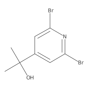 2-(2,6-Dibromopyridin-4-yl)propan-2-ol结构式