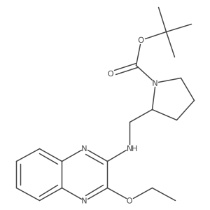 tert-Butyl 2-(((3-ethoxyquinoxalin-2-yl)amino)methyl)pyrrolidine-1-carboxylate Structure