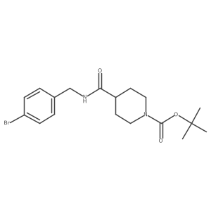 tert-Butyl 4-((4-bromobenzyl)carbamoyl)piperidine-1-carboxylate Structure