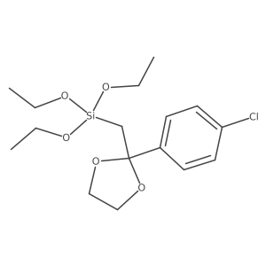 ((2-(4-Chlorophenyl)-1,3-dioxolan-2-yl)methyl)triethoxysilane Structure
