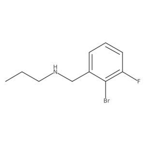[(2-Bromo-3-fluorophenyl)methyl](propyl)amine结构式