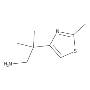 2-Methyl-2-(2-methyl-1,3-thiazol-4-yl)propan-1-amine结构式