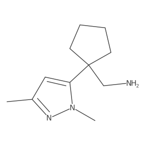 [1-(1,3-dimethyl-1H-pyrazol-5-yl)cyclopentyl]methanamine结构式
