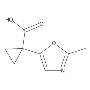 1-(2-Methyl-1,3-oxazol-5-yl)cyclopropane-1-carboxylic acid结构式
