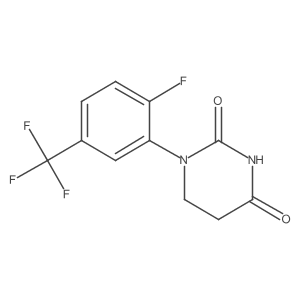 1-[2-Fluoro-5-(trifluoromethyl)phenyl]hexahydropyrimidine-2,4-dione结构式