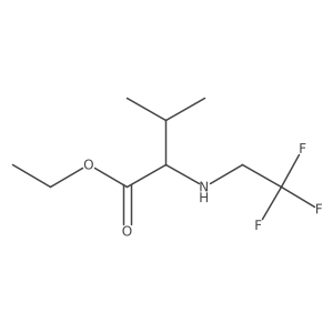 ethyl (2S)-3-methyl-2-[(2,2,2-trifluoroethyl)amino]butanoate结构式
