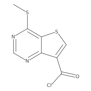 4-Methylsulfanylthieno[3,2-d]pyrimidine-7-carbonyl chloride Structure