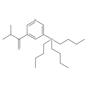 N,N-dimethyl-5-tributylstannylpyridine-3-carboxamide Structure