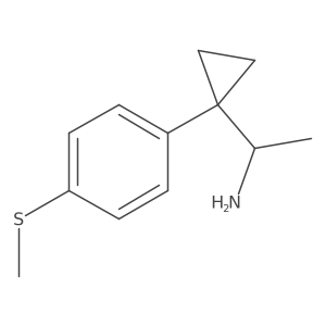 1-{1-[4-(Methylsulfanyl)phenyl]cyclopropyl}ethan-1-amine Structure