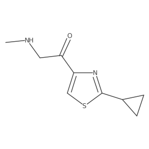 1-(2-Cyclopropyl-1,3-thiazol-4-yl)-2-(methylamino)ethan-1-one Structure