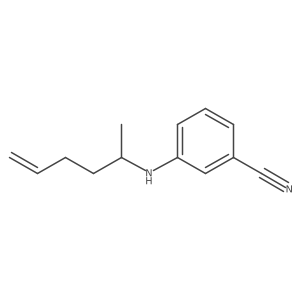 3-[(Hex-5-en-2-yl)amino]benzonitrile Structure