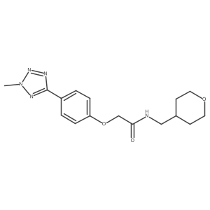 2-[4-(2-methyl-2H-tetrazol-5-yl)phenoxy]-N-(tetrahydro-2H-pyran-4-ylmethyl)acetamide Structure