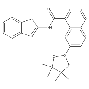 N-(Benzo[d]thiazol-2-yl)-7-(4,4,5,5-tetramethyl-1,3,2-dioxaborolan-2-yl)-1-naphthamide Structure