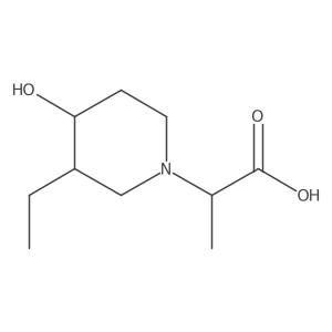 2-(3-Ethyl-4-hydroxypiperidin-1-yl)propanoic acid Structure