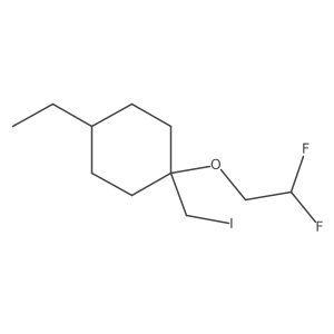 1-(2,2-Difluoroethoxy)-4-ethyl-1-(iodomethyl)cyclohexane Structure