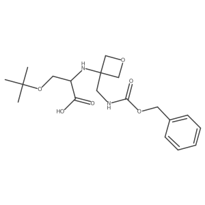 (2S)-2-[3-[(Benzyloxycarbonylamino)methyl]oxetane-3-ylamino]-3-tert-butoxypropionic acid Structure