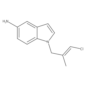 1-(3-chloro-2-methylprop-2-en-1-yl)-1H-indol-5-amine结构式