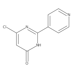 6-Chloro-2-(pyridin-4-yl)pyrimidin-4(3H)-one结构式
