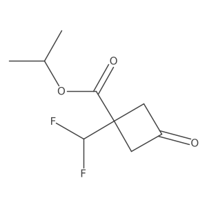Isopropyl 1-(difluoromethyl)-3-oxocyclobutanecarboxylate结构式