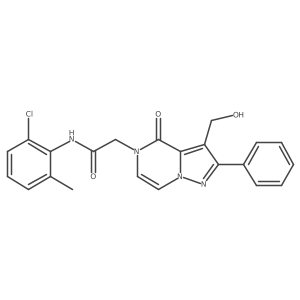 N-(2-Chloro-6-methylphenyl)-2-[3-(hydroxymethyl)-4-oxo-2-phenyl-4H,5H-pyrazolo[1,5-A]pyrazin-5-YL]acetamide结构式