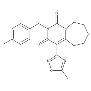 2-(4-methylbenzyl)-4-(5-methyl-1,2,4-oxadiazol-3-yl)-6,7,8,9-tetrahydropyrimido[1,6-a]azepine-1,3(2H,5H)-dione Structure