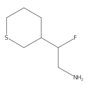 2-Fluoro-2-(thian-3-yl)ethan-1-amine Structure