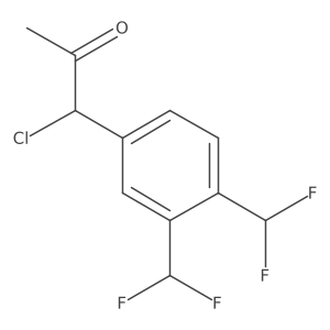 1-(3,4-Bis(difluoromethyl)phenyl)-1-chloropropan-2-one结构式