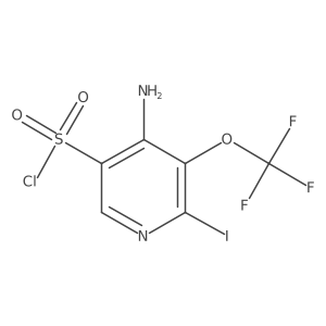 4-Amino-6-iodo-5-(trifluoromethoxy)pyridine-3-sulfonyl chloride结构式