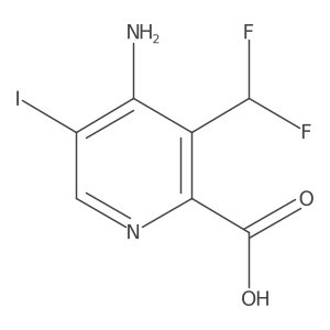 4-Amino-3-(difluoromethyl)-5-iodopicolinic acid结构式