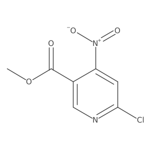 Methyl 6-chloro-4-nitronicotinate结构式