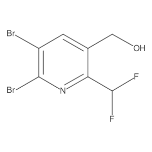 (5,6-Dibromo-2-(difluoromethyl)pyridin-3-yl)methanol Structure