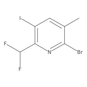 2-Bromo-6-(difluoromethyl)-5-iodo-3-methylpyridine Structure