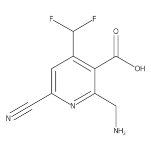 2-(Aminomethyl)-6-cyano-4-(difluoromethyl)pyridine-3-carboxylic acid Structure