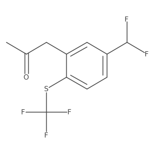 1-(5-(Difluoromethyl)-2-(trifluoromethylthio)phenyl)propan-2-one结构式