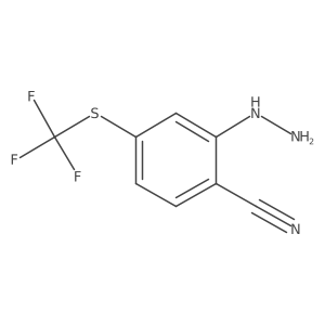 1-(2-Cyano-5-(trifluoromethylthio)phenyl)hydrazine结构式
