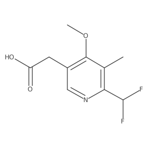 2-(Difluoromethyl)-4-methoxy-3-methylpyridine-5-acetic acid Structure