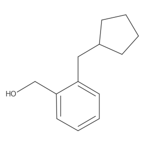 Benzenemethanol, 2-(cyclopentylmethyl)- Structure