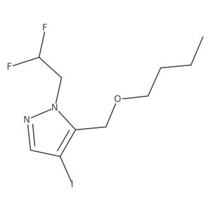 5-(butoxymethyl)-1-(2,2-difluoroethyl)-4-iodo-1H-pyrazole结构式