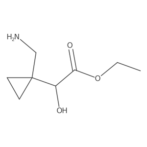 Ethyl 2-[1-(aminomethyl)cyclopropyl]-2-hydroxyacetate结构式