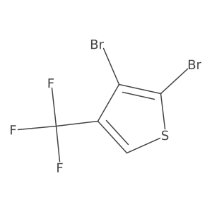 2,3-Dibromo-4-(trifluoromethyl)thiophene结构式