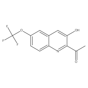 1-[3-Hydroxy-6-(trifluoromethoxy)-2-quinolinyl]ethanone结构式