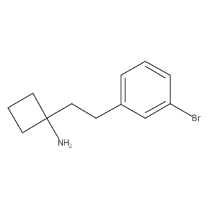 1-[2-(3-Bromophenyl)ethyl]cyclobutan-1-amine结构式