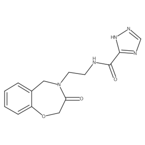 N-(2-(3-oxo-2,3-dihydrobenzo[f][1,4]oxazepin-4(5H)-yl)ethyl)-1H-1,2,4-triazole-5-carboxamide结构式