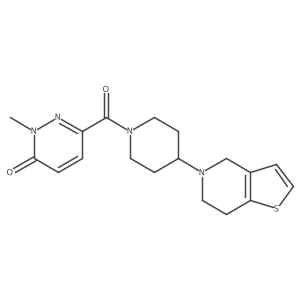 6-(4-(6,7-dihydrothieno[3,2-c]pyridin-5(4H)-yl)piperidine-1-carbonyl)-2-methylpyridazin-3(2H)-one Structure