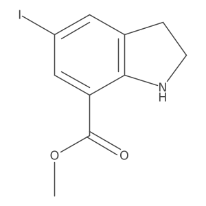 Methyl 5-iodoindoline-7-carboxylate Structure