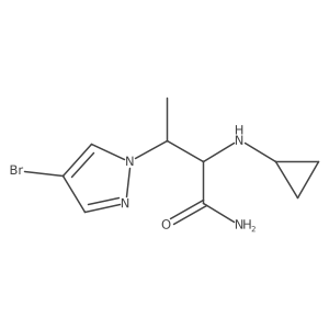 3-(4-bromo-1H-pyrazol-1-yl)-2-(cyclopropylamino)butanamide结构式
