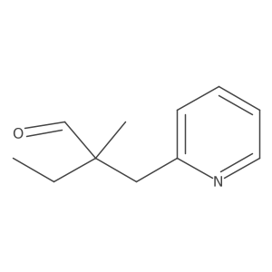 2-Methyl-2-[(pyridin-2-yl)methyl]butanal Structure