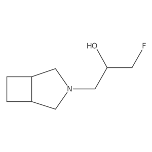 1-{3-Azabicyclo[3.2.0]heptan-3-yl}-3-fluoropropan-2-ol结构式